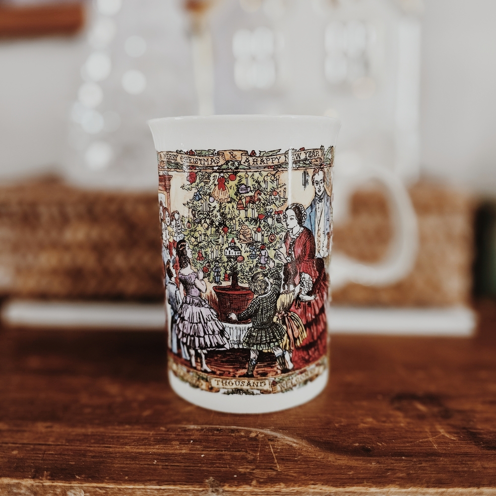 Vintage Set Of Red & White Dunoon Christmas Cheer Mugs Made In Scotland - Picture 10 of 10